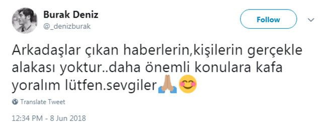 Burak Deniz'den ayrılık açıklaması!