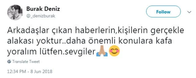 Burak Deniz'den ayrılık açıklaması!