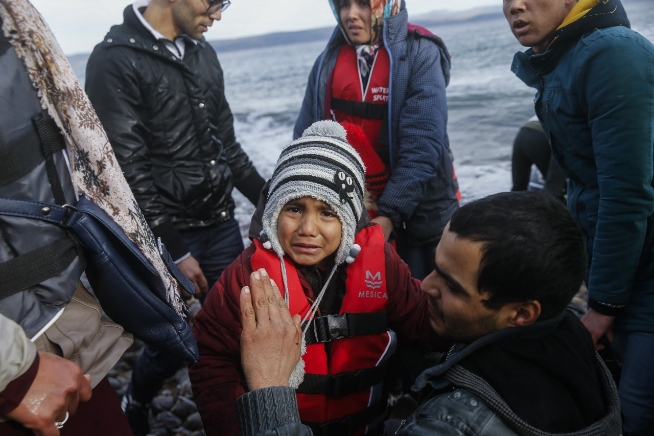 Göçmenler Yunanistan'a ayak bastı