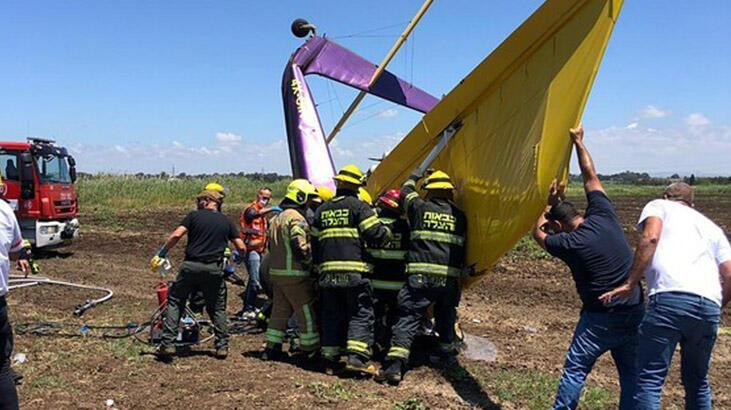 İsrail'de küçük uçak düştü: 1 ölü, 1 yaralı