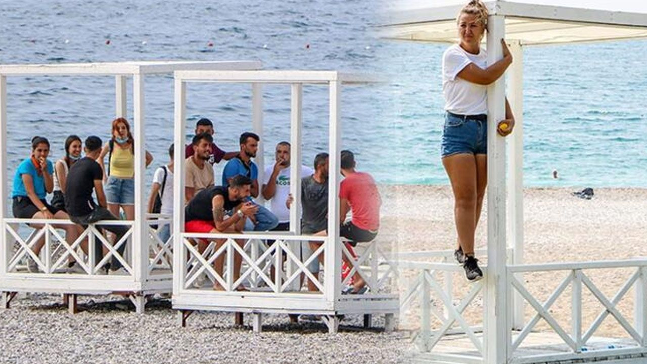 Tatil cennetinde ilginç görüntü!