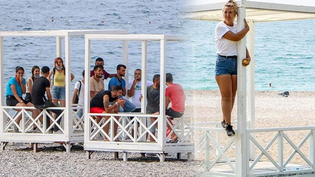 Tatil cennetinde ilginç görüntü!