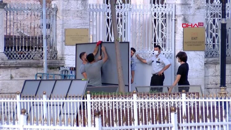 Ayasofya'da çalışmalar hızlandı