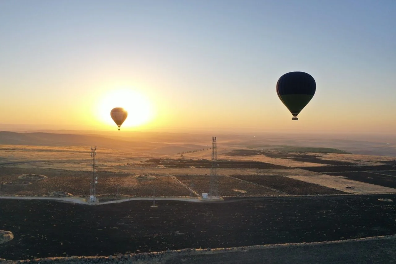 Göbeklitepe'de sıcak hava balonuyla uçuşlar başladı