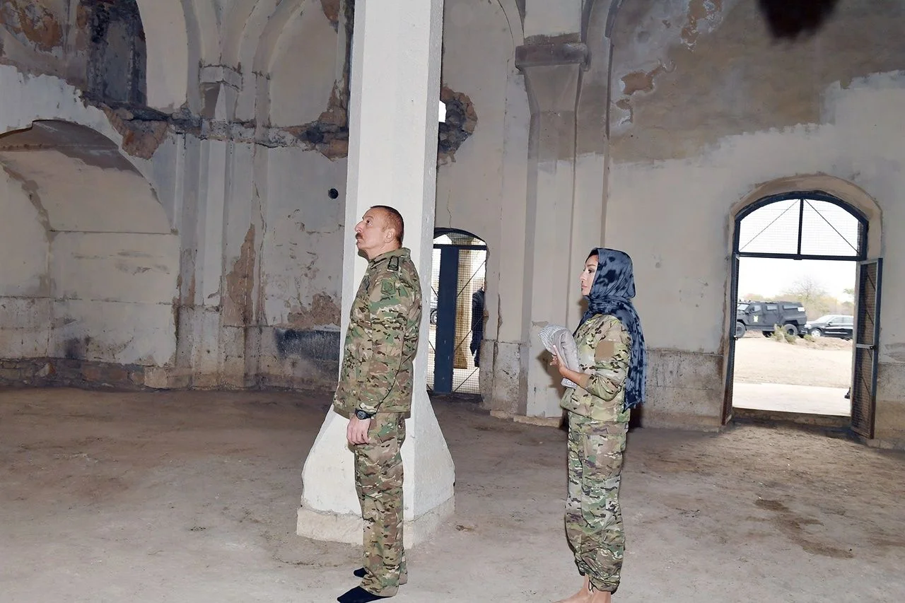 Aliyev çiftinden Ağdam'a ziyaret