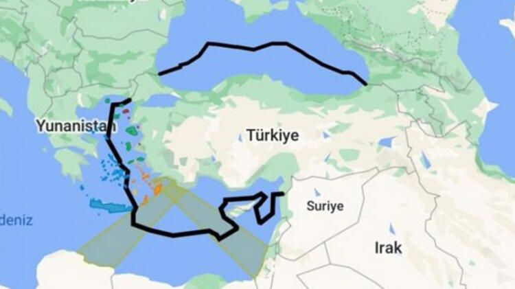 Yunanistan'ı çıldırtan harita