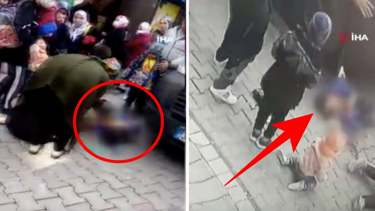 Esenyurt'ta servis şoförü, annesiyle birlikte yolda yürüyen küçücük çocuğu ezdi! O anlar kamerada...