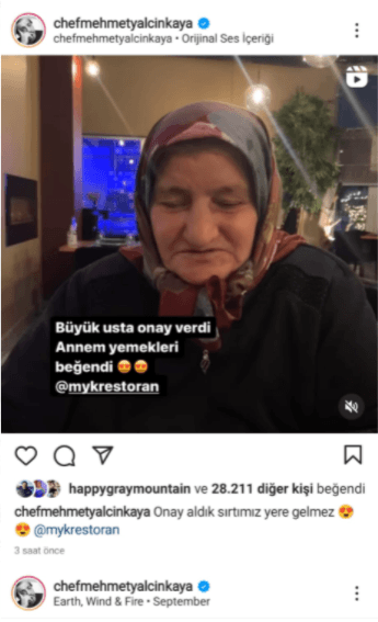 Mehmet Şef'in annesi ile olan diyaloğu gülümsetti! Mehmet Yalçınkaya annesini ilk kez paylaştı