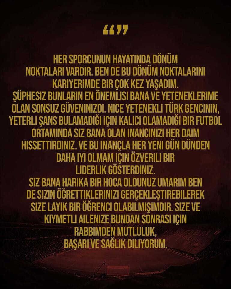 Kerem Aktürkoğlundan Fatih Terim paylaşımı