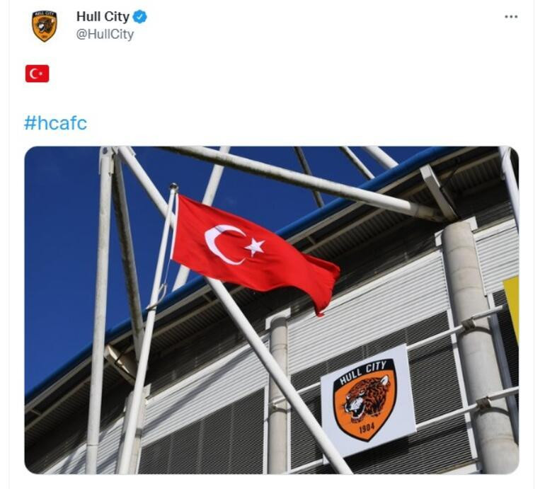 Acun Ilıcalının kulübü Hull Citynin stadına Türk bayrağı asıldı