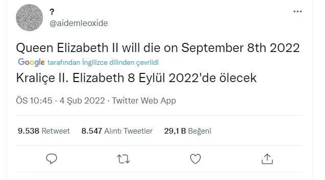 Kraliçe Elizabeth'in ölümünü aylar öncesinden bilen Twitter hesabından yeni kehanetler: Tarihleri tek tek açıkladı!
