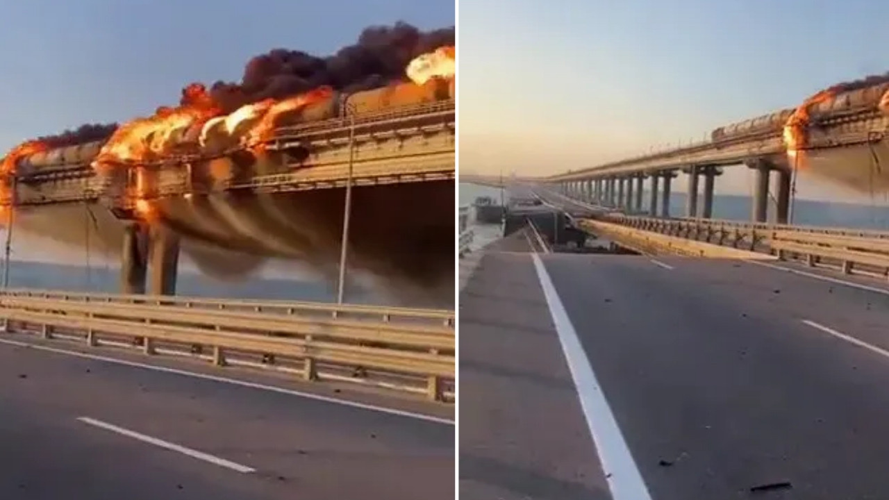 Putin'in gözbebeği Kerç Köprüsü havaya uçuruldu! Ukrayna'dan ilk açıklama geldi: Bu daha başlangıç!
