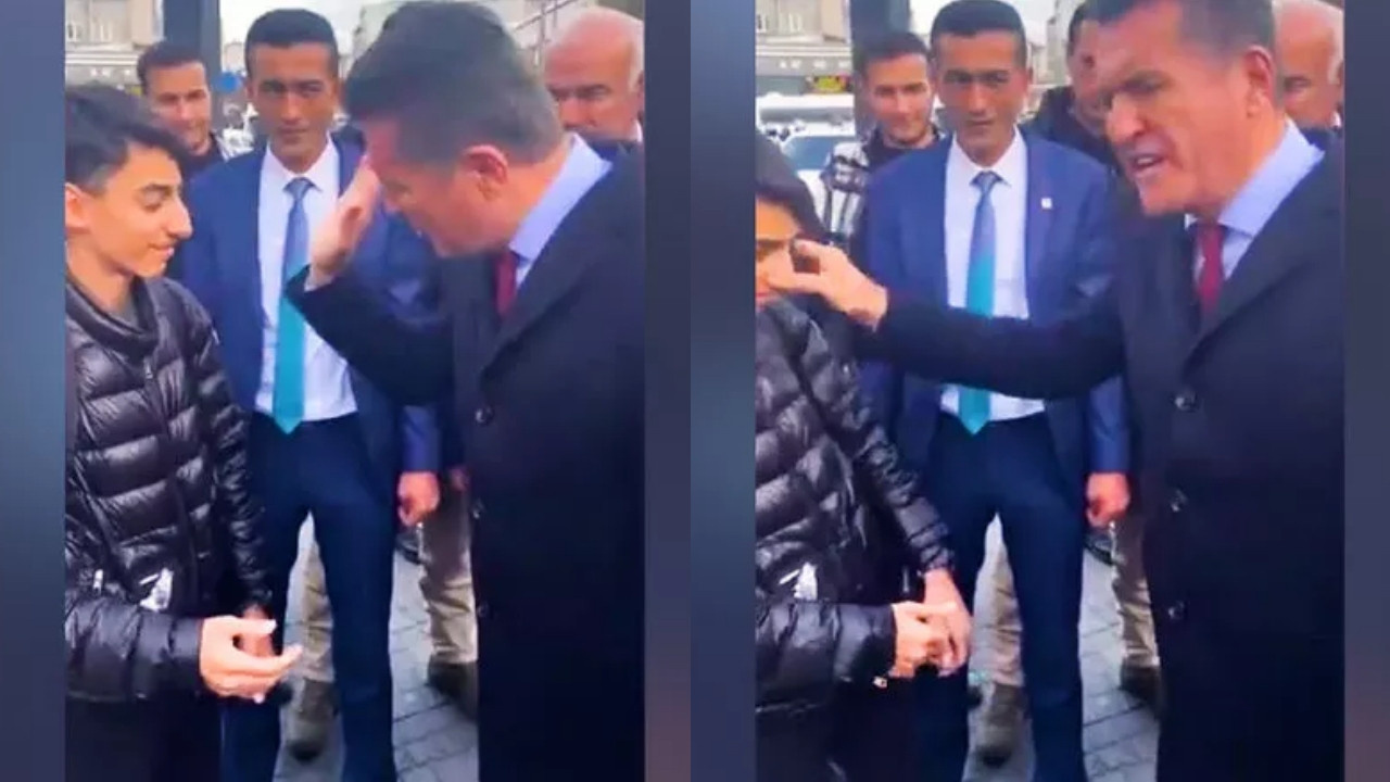 Mustafa Sarıgül elinin ayarını kaçırdı: Tokat attığı genç kadrajdan çıktı!