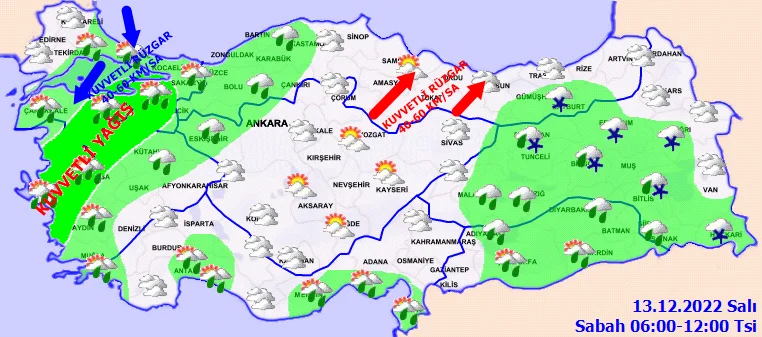 Meteoroloji ‘‘Sel olabilir’’ dedi ve çok sayıda il için kuvvetli yağış uyarısı yaptı