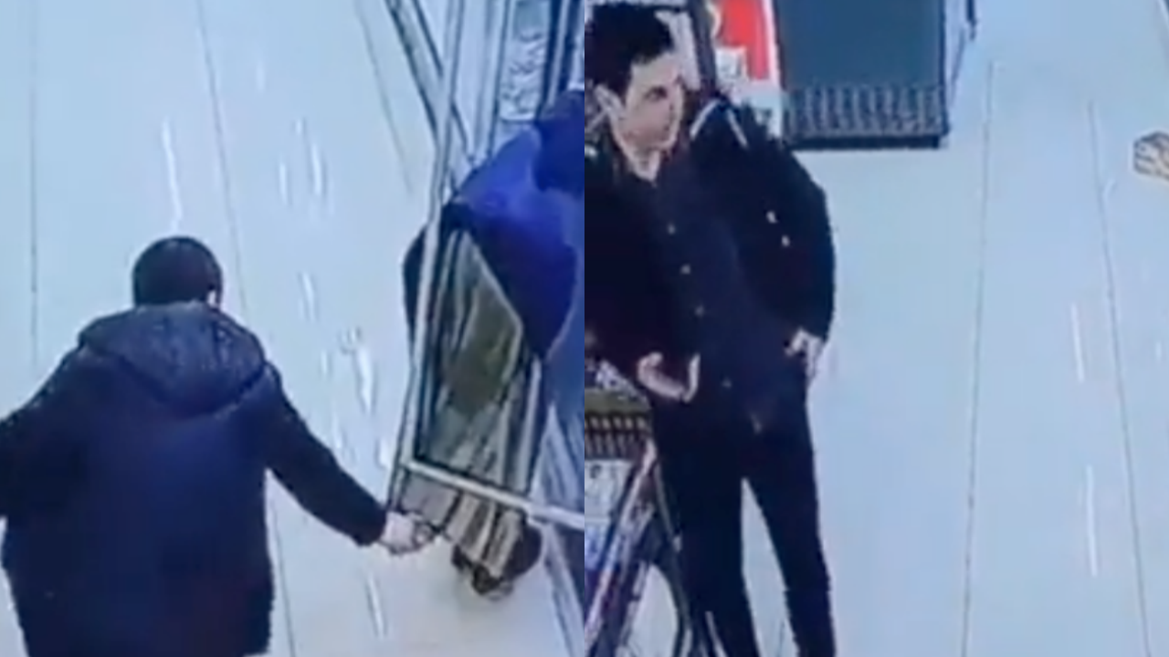 Markette mide bulandıran sapıklık! Güvenlik kamerasına böyle yansıdı!