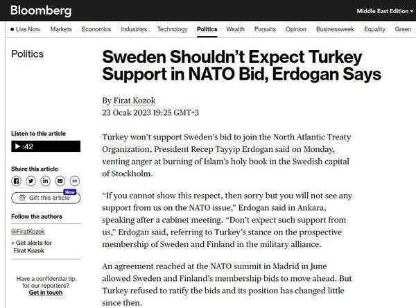 Erdoğan, İsveç'e NATO kapısını kapattı, France 24 algıya başladı - Resim : 3
