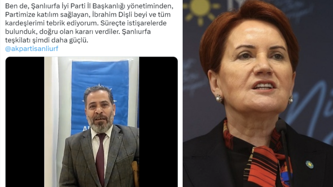 Akşener'in bir hafta önce ziyaret ettiği İYİ Parti Şanlıurfa İl yönetimi AK Parti'ye geçti