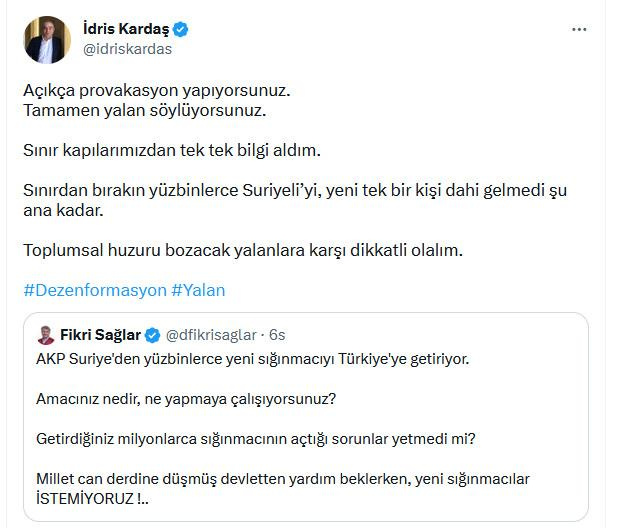 CHP'li Fikri Sağlar'dan kirli siyaset! Sığınmacı yalanına cevap gecikmedi!