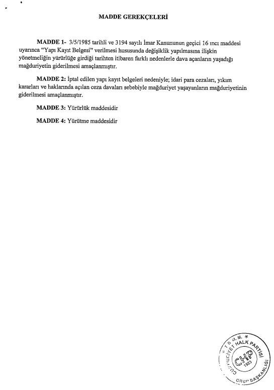 Depremin ardından sık sık hükümeti eleştirmişlerdi! CHP'nin geçen ay imar affı teklifi yaptığı ortaya çıktı - Resim : 3