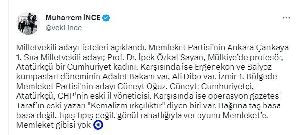 CHP listesinde yer alan iki isim Muharrem İnce'yi çılgına çevirdi