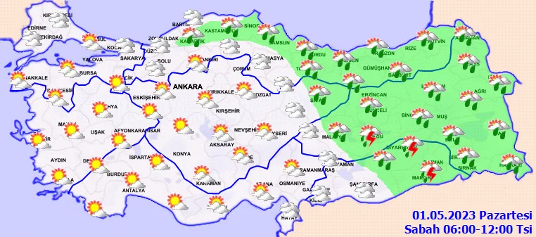 Meteorolojiden birçok ile sağanak uyarısı! İşte 1 Mayıs hava durumu tahminleri