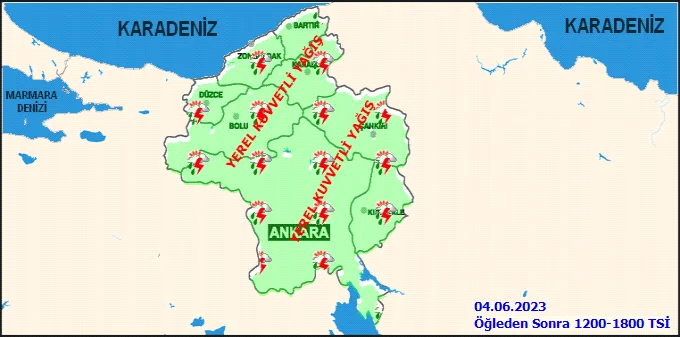 Meteoroloji Ankaralıları sarı kodla uyardı! Kuvvetli yağışlara dikkat