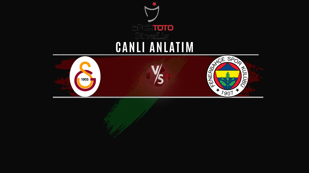 Galatasaray - Fenerbahçe | Canlı maç anlatımı...