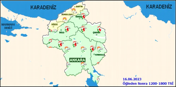 Meteorolojiden Ankaralılara sağanak uyarısı! İşte 16 Haziran 2023 hava durumu tahminleri
