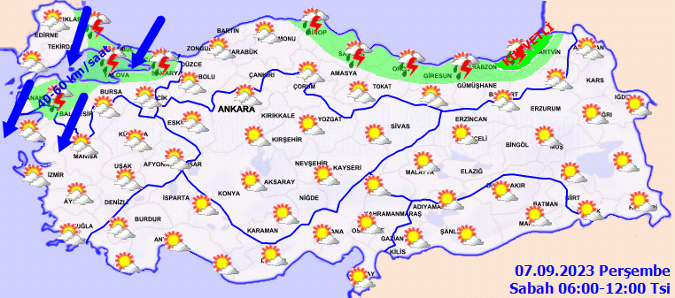 Meteorolojiden 11 kent için kuvvetli yağış uyarısı! O bölgede fırtınaya dikkat
