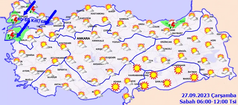 Meteorolojiden birçok kent için sağanak yağış uyarısı! Marmara ve Ege'de fırtınaya dikkat