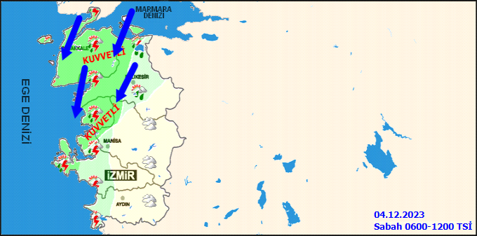 Meteorolojiden İzmir için sağanak yağış ve fırtına uyarısı!