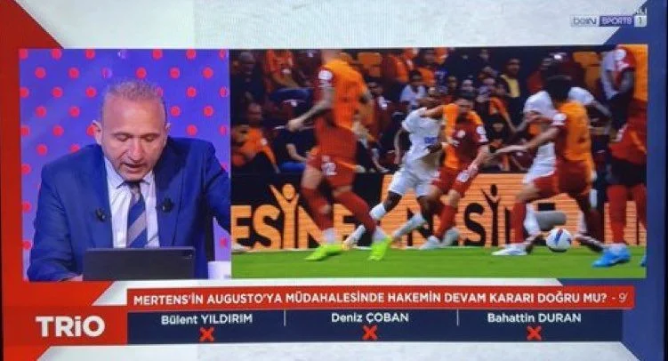 "Galatasaray'da Dries Mertens'e kırmızı kart verilmeliydi!" Erman Toroğlu hariç tüm yorumcular aynı fikirde buluştu: "Dirseğini silah olarak kullanıp rakibine vuruyor"
