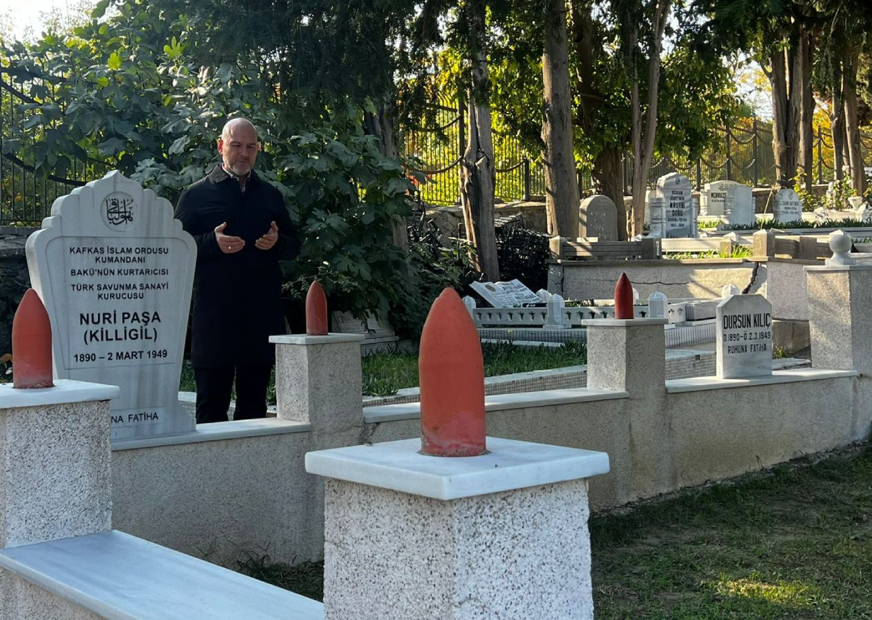 Cumhuriyet'in 101. yıldönümünde Türk savunma sanayisinin mimarı Nuri Killigil Paşa’nın mezarına Soylu ziyaret