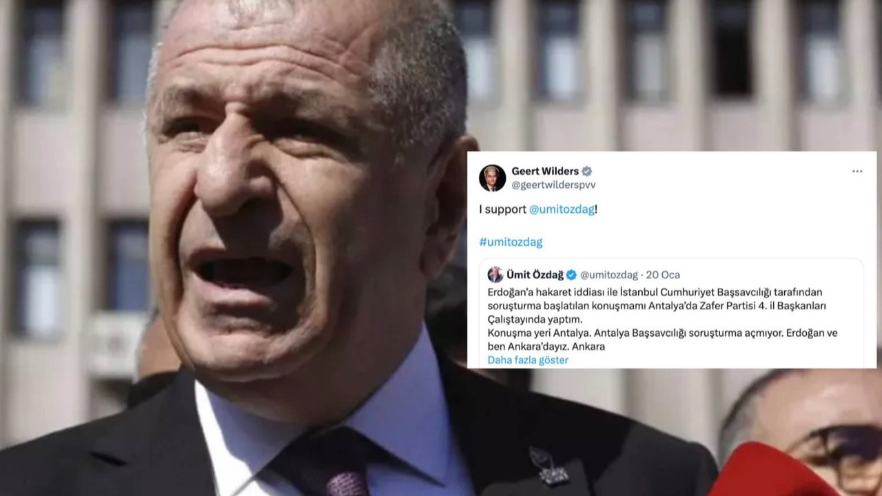 Arkadaşını söyle sana kim olduğunu söyleyelim! İşte Wilders'ın Ümit Özdağ mesajı