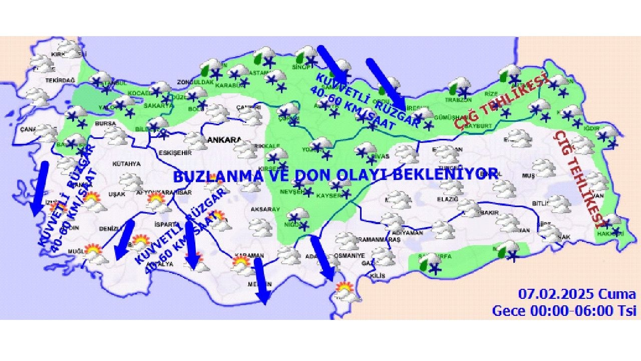 7 Şubat 2025 Cuma yurt geneli hava durumu tahminleri geldi! Yağış ve soğuk devam edecek...