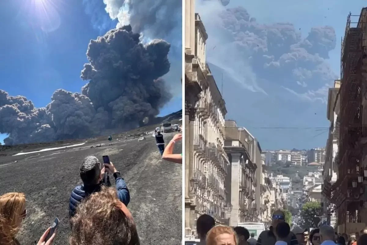 Etna lav püskürttü, turistler kaçacak yer aradı: Sicilya’da kırmızı alarm! Uçuşlar durduruldu...