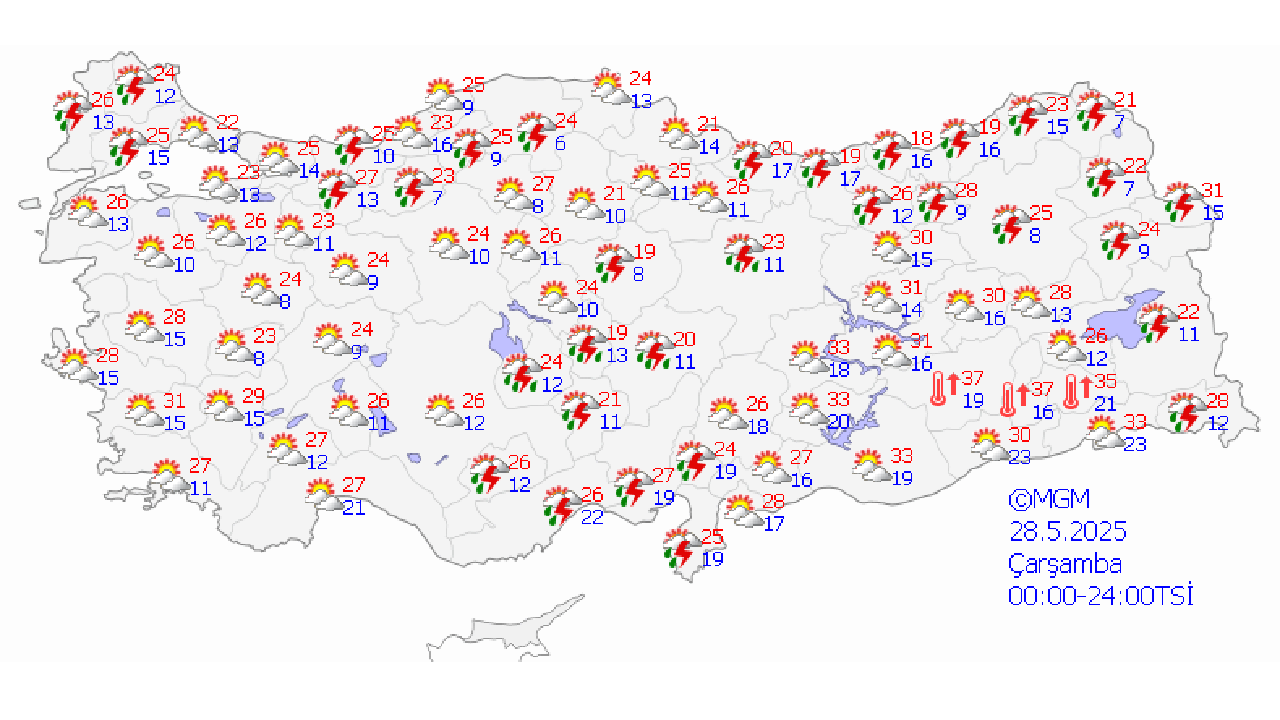 3 Haziran 2025 yurt geneli hava durumu! Sağanak yağışa karşı tedbirinizi alın...