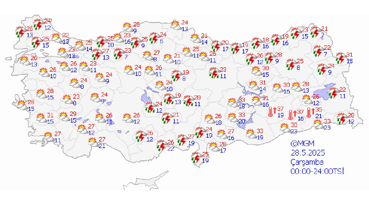 3 Haziran 2025 yurt geneli hava durumu! Sağanak yağışa karşı tedbirinizi alın...