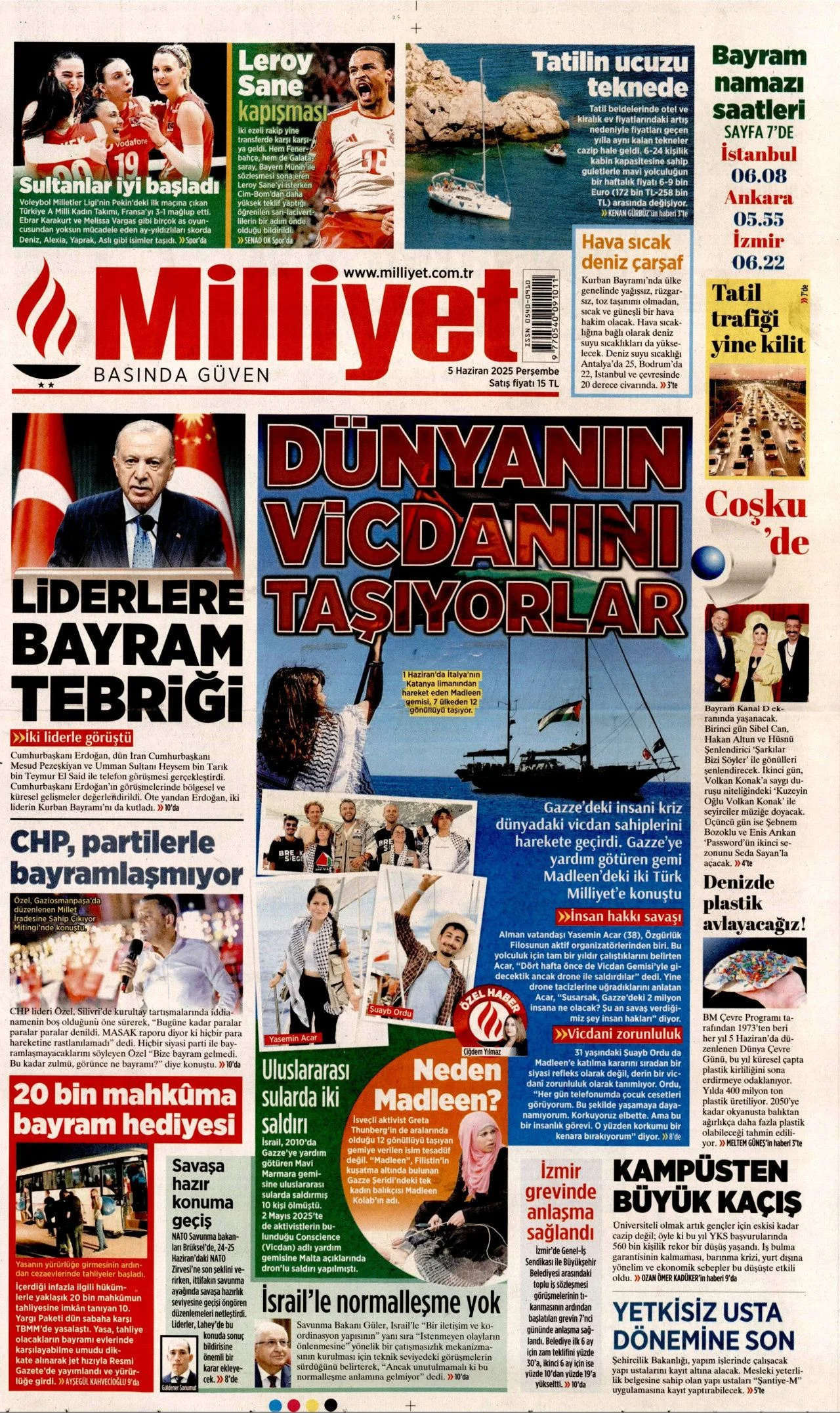Dünyanın vicdanını taşıyorlar! Gazze'ye yardım götüren gemide 2 Türk...